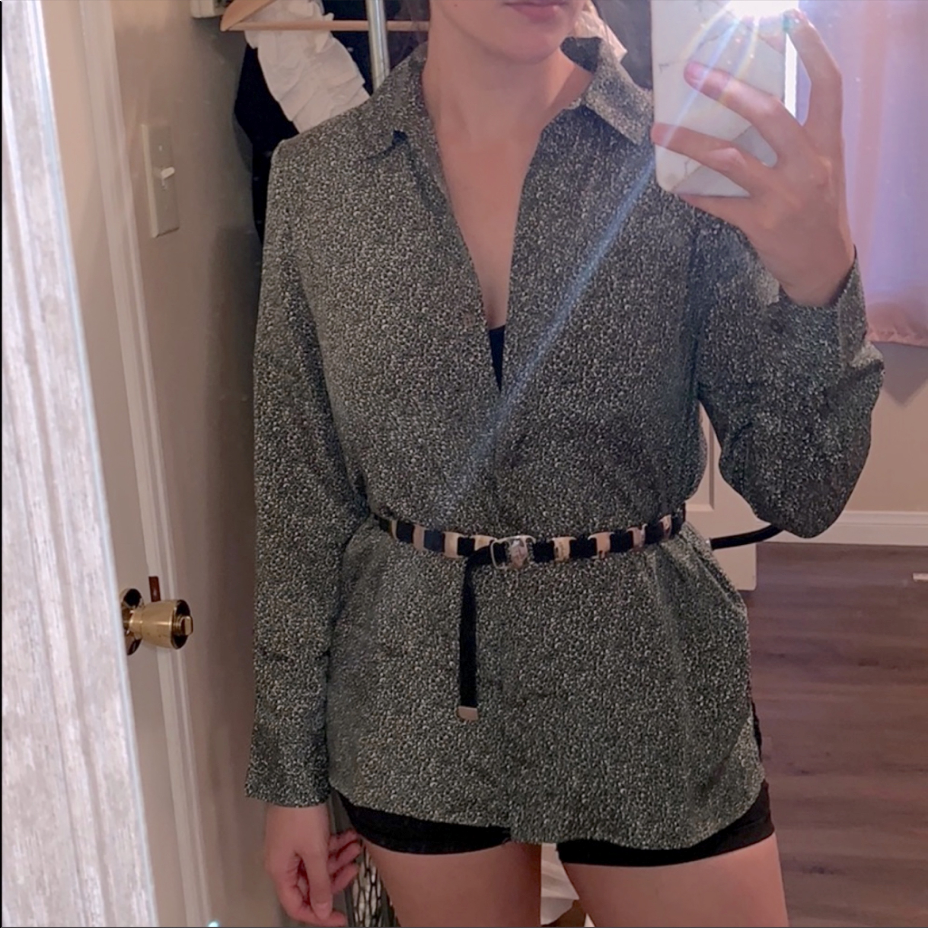 Olive Button Down Top